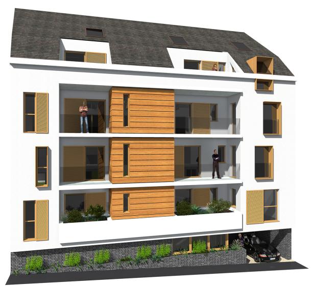 Logements Collectifs de standing, Perspective rue