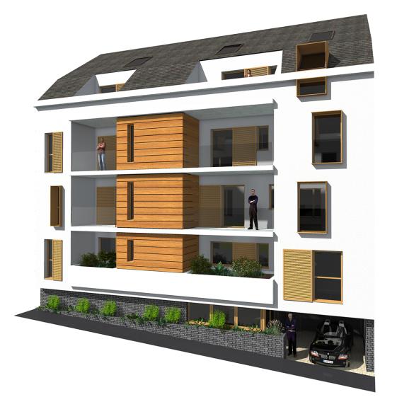 Logements Collectifs de standing, Perspective rue