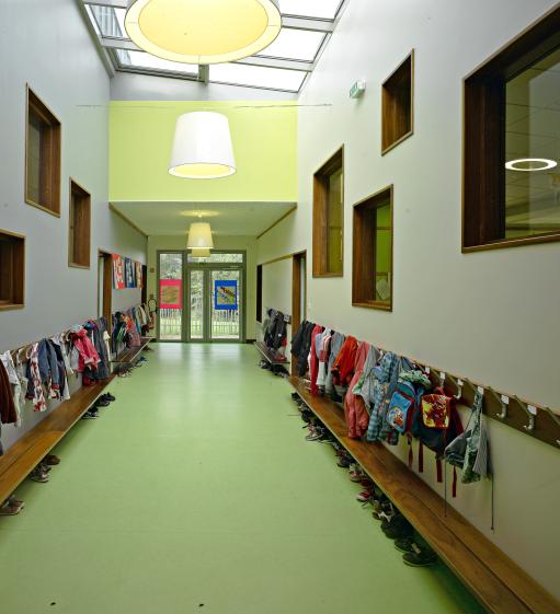 Intérieur du groupe scolaire
