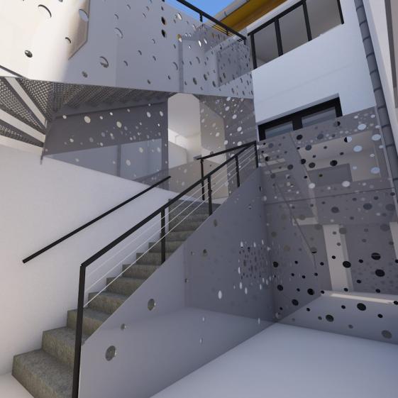 Projet 3D vue arrivé dans la cour