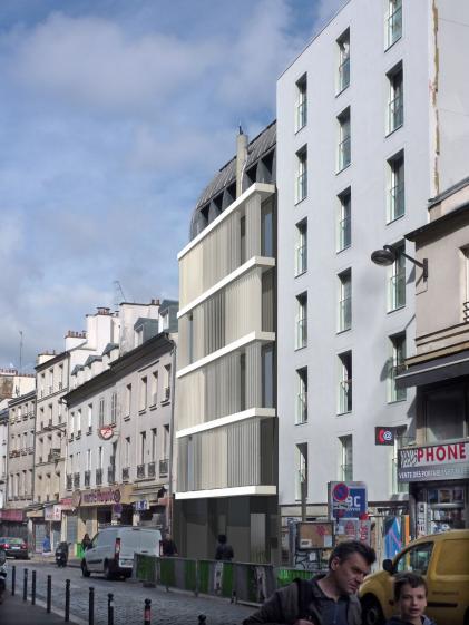 Vue depuis le Faubourg du Temple