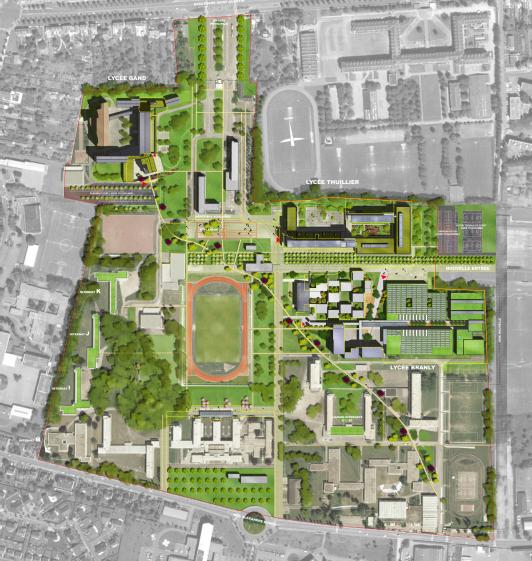 Plan masse du site