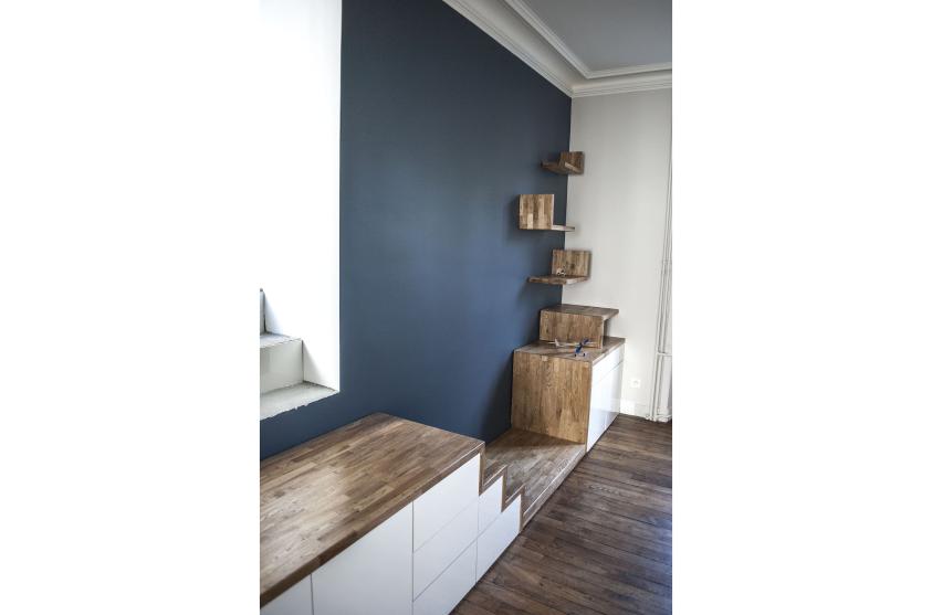 Mobilier sur mesure créé pour le projet