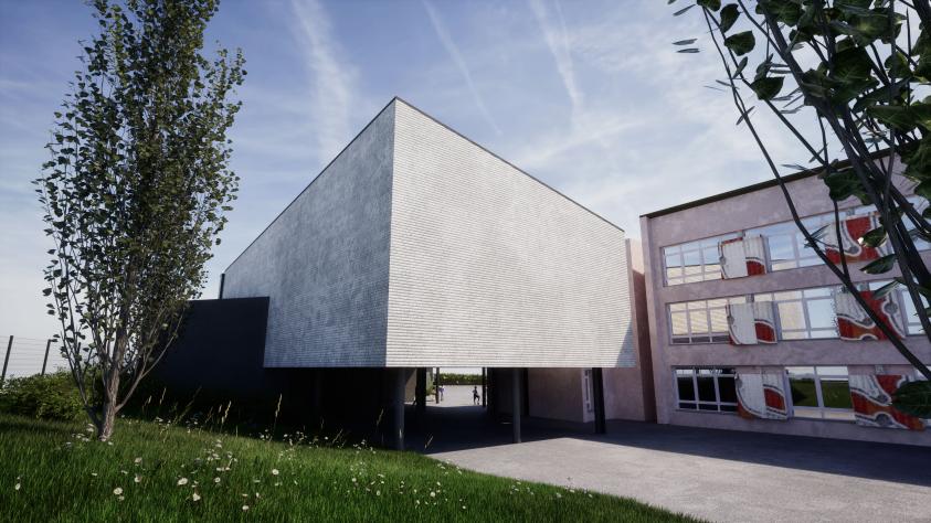 Perspective sur l'arrière - sarl B.FEDELI Architecte