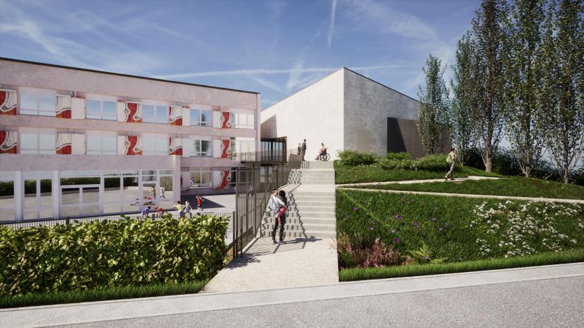 Insertion dans le site depuis la rue