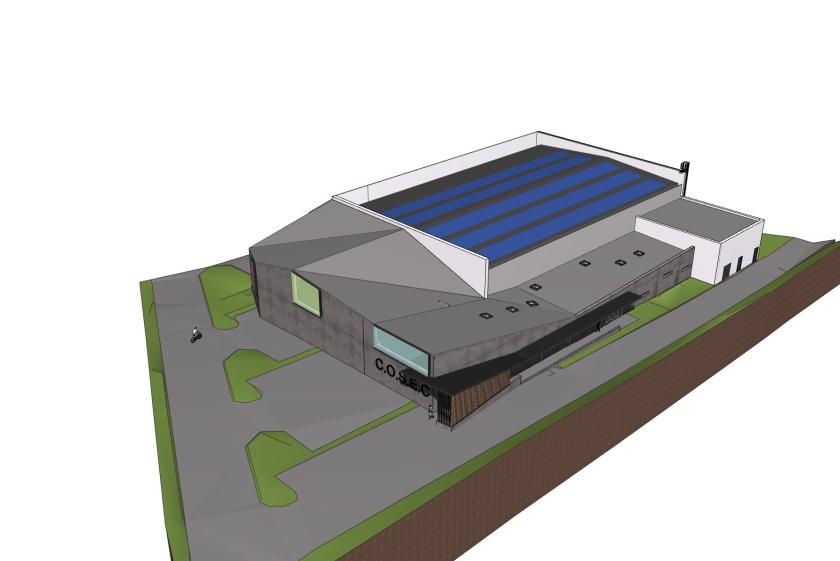Réhabilitation extension du COSEC de Saint-Mihiel - Axonométrie