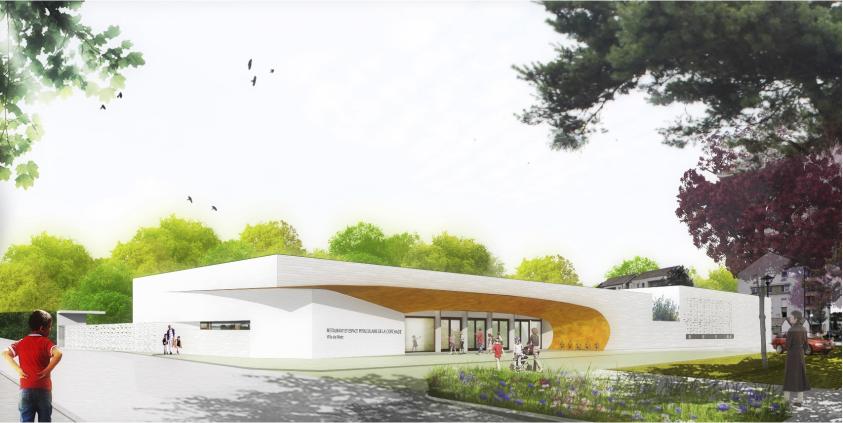 Restaurant scolaire et Accueil Périscolaire _ Perspective concours