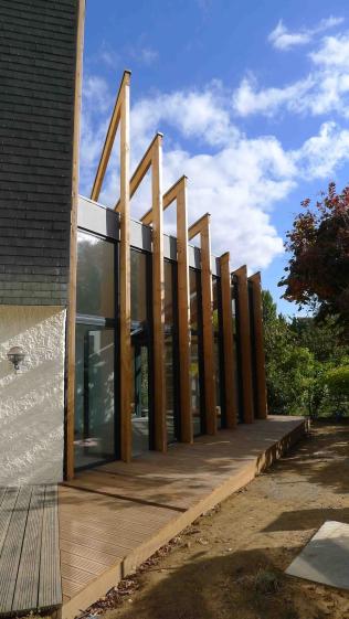 Extension bois - Vue façade Ouest