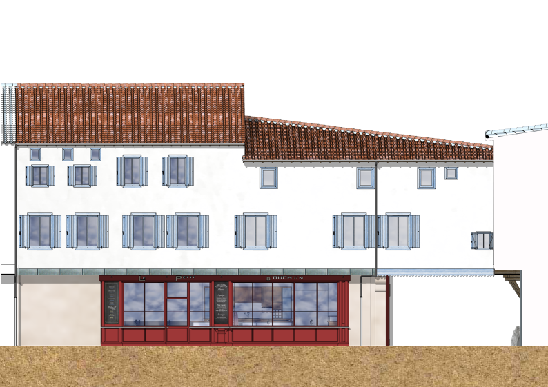 La Façade du projet Côté Rue D'amont