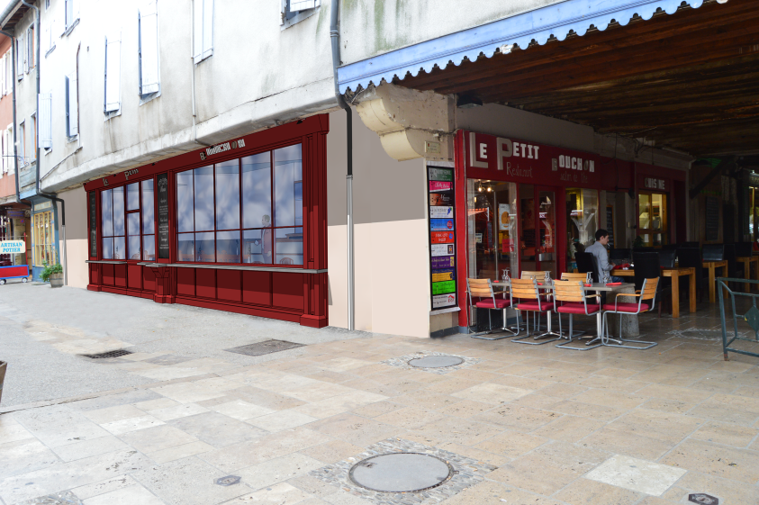 L'intégration avec la terrasse du Restaurant sous les couverts.