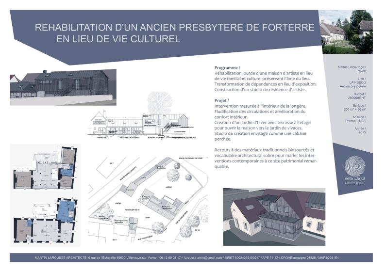 Réhabilitation d'un presbytère et de ses dépendances