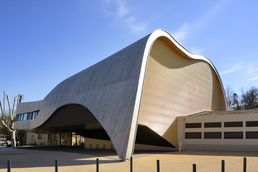 Vue extérieure de l'auditorium de la Cité de la Musique © Studio Erick Saillet