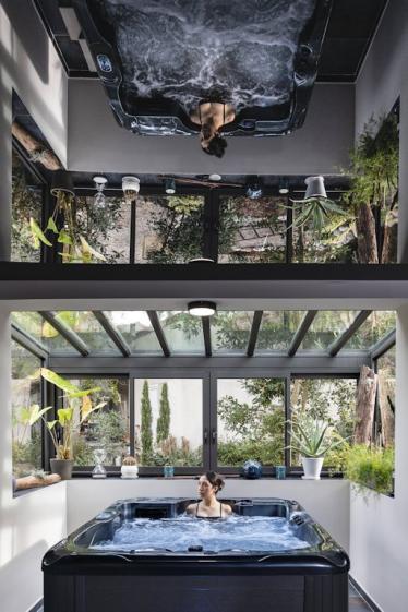 Plafond en PVC tendu , effet miroir