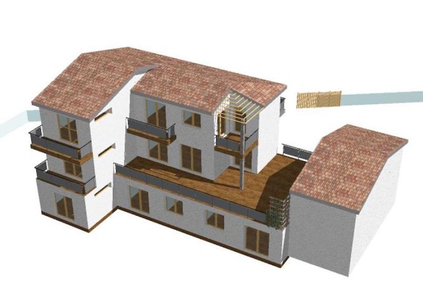 Extension d'une maison individuelle en 7 logements groupés.