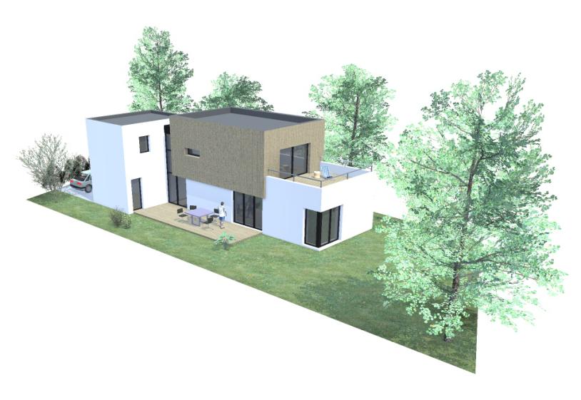 Perspective du Projet depuis le Jardin