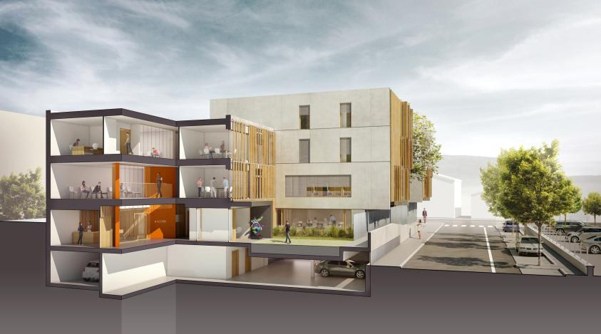 Coupe perspective du projet