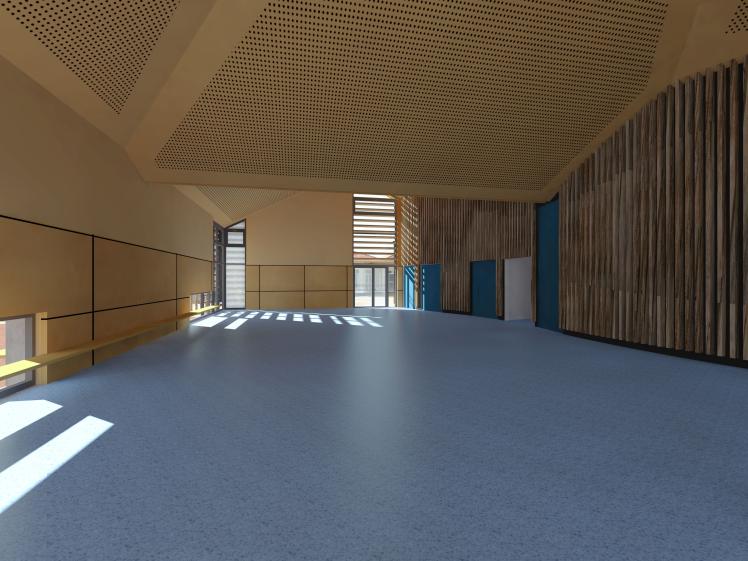 Vue intérieure de la salle d'activités