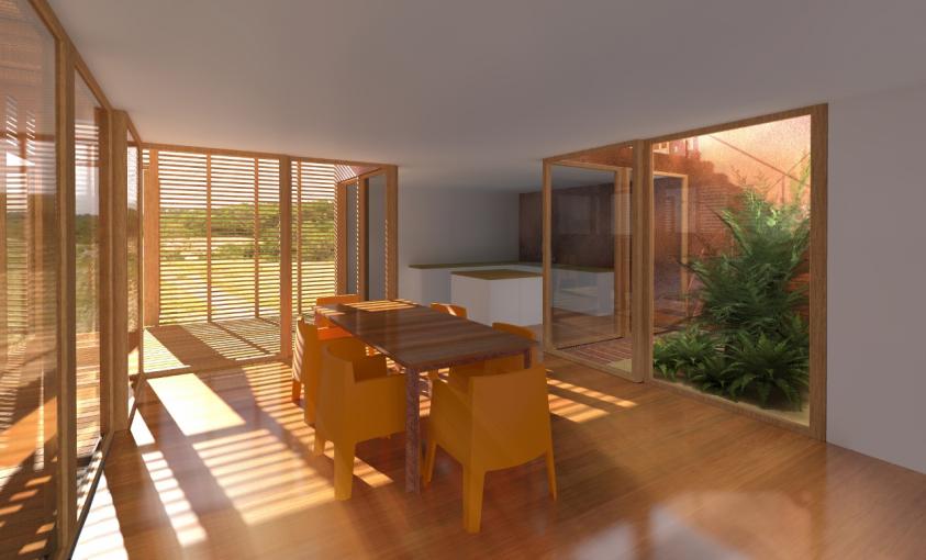 SL20 ARCHITECTURE - Maison de vancances - La Terrière - vue intérieur