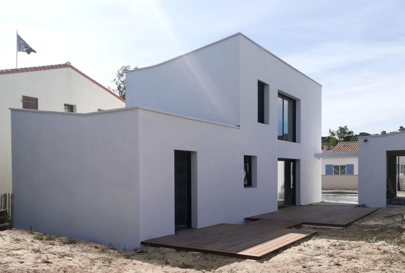 Maison La terrière - SL20 Architecture - Vue chantier futur jardin