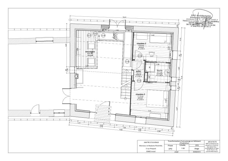 Plan projet de l'étage