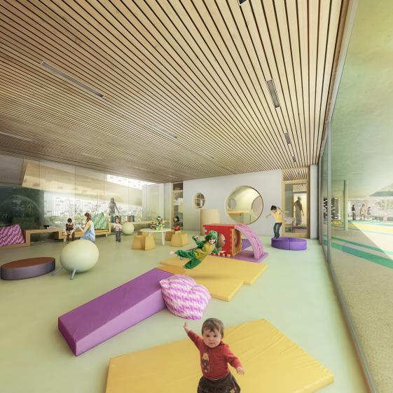Vue d'une salle d'activités