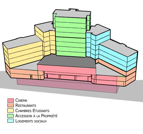 Caserne Chavanelle - Réhabilitation de logements, Résidence étudiante