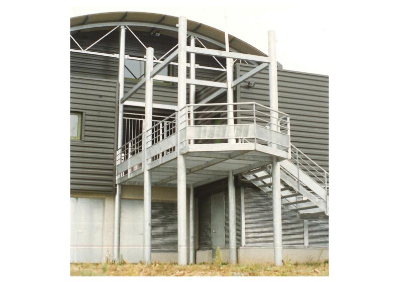Construction base nautique - façade Ouest (06/1995)