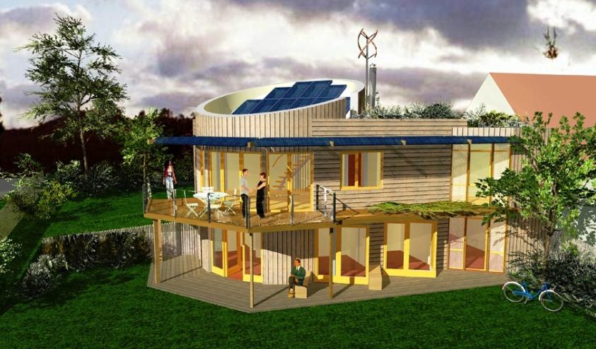 Maison bioclimatique - vue sud