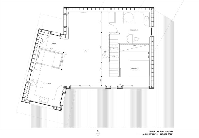 Maison J - Plan Rez-de-chaussée