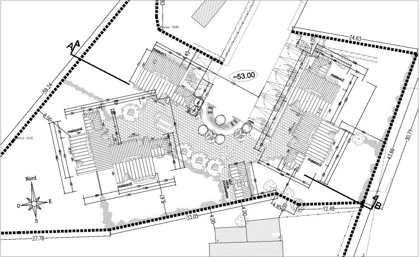plan de masse et toitures