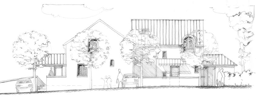 les deuxième et troisième maisons côté rue