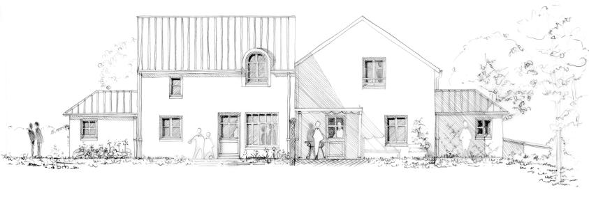 les deuxième et troisième maisons côté jardin