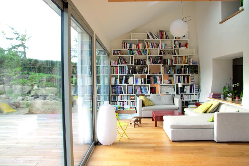 Salon dans extension - B.HOUSSAIS Architecture