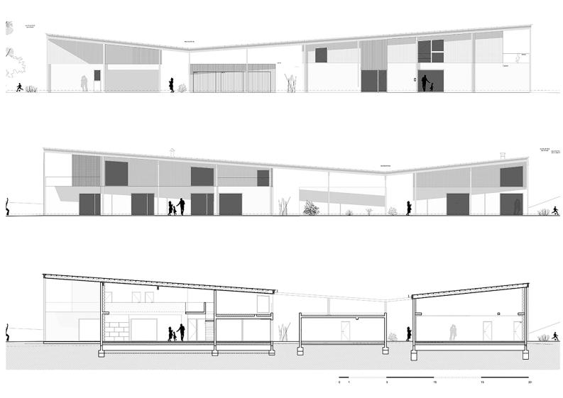 Coupe et façades