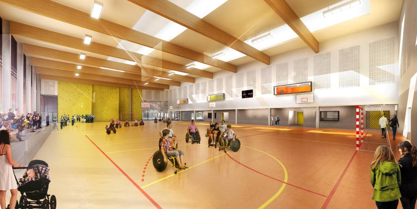Collège et salle de sport quartier Moulins