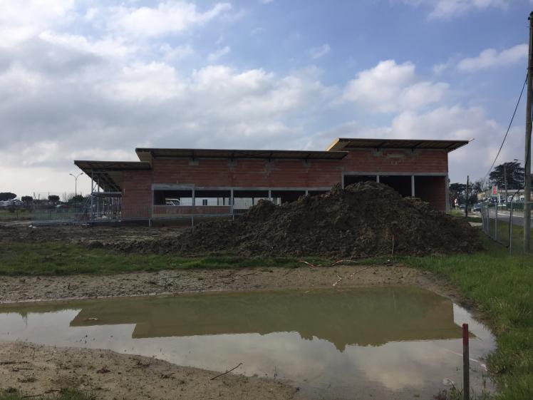 Photo du chantier en cours - façade nord.