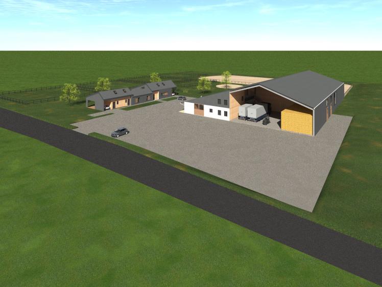 ARCHI D'ICI - Elevage équin avec habitation - Vue d'ensemble