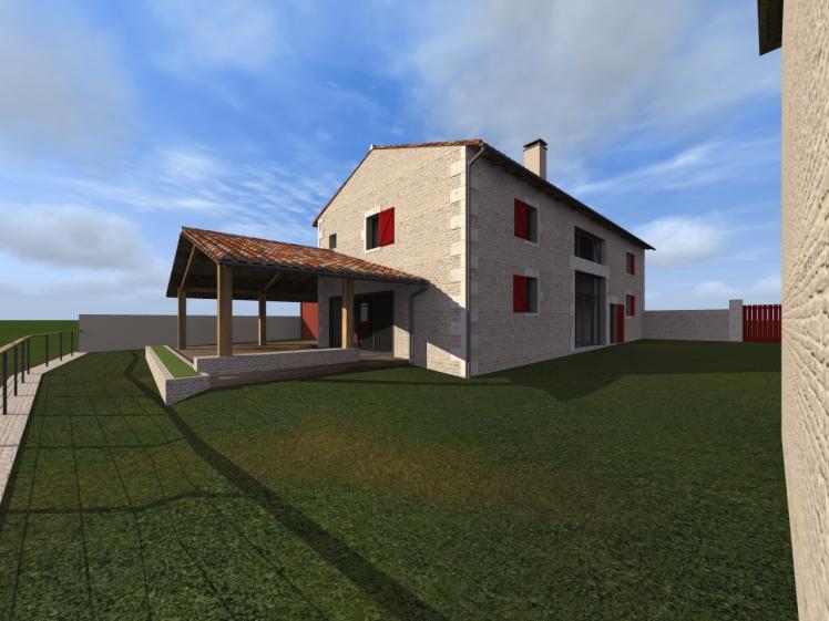 ARCHI D'ICI - Transformation d'une grange - Façade est
