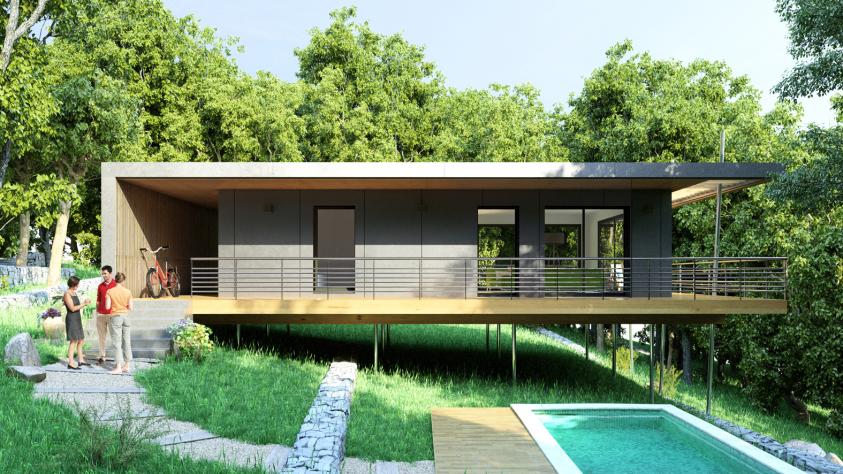 Maison dans les arbres en Ardèche