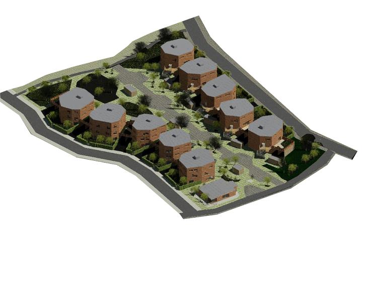 Vue extérieur d'empreinte du projet 