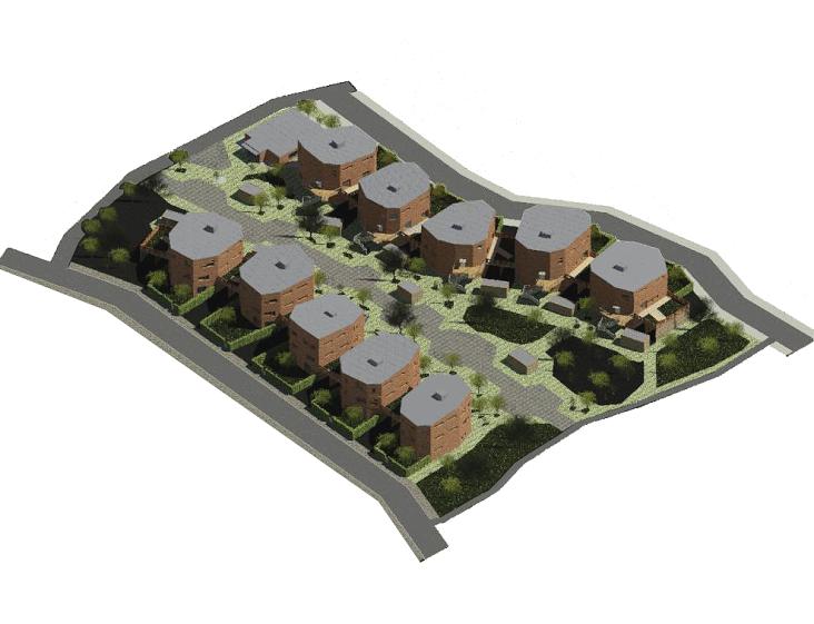 Vue extérieur d'empreinte du projet 