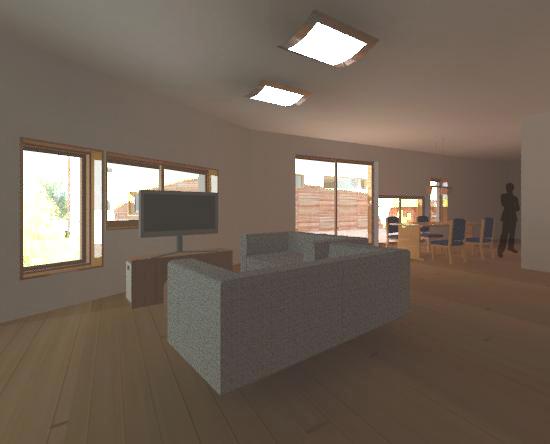 Vue intérieur d'empreinte du projet 