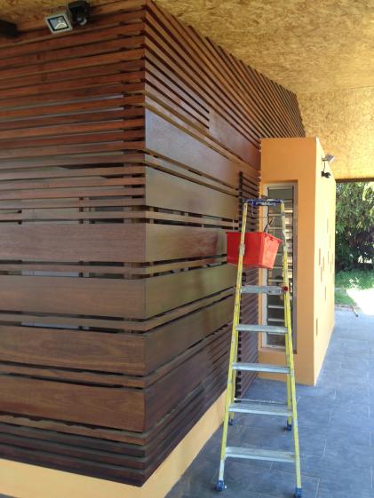 La résille bois et la terrasse