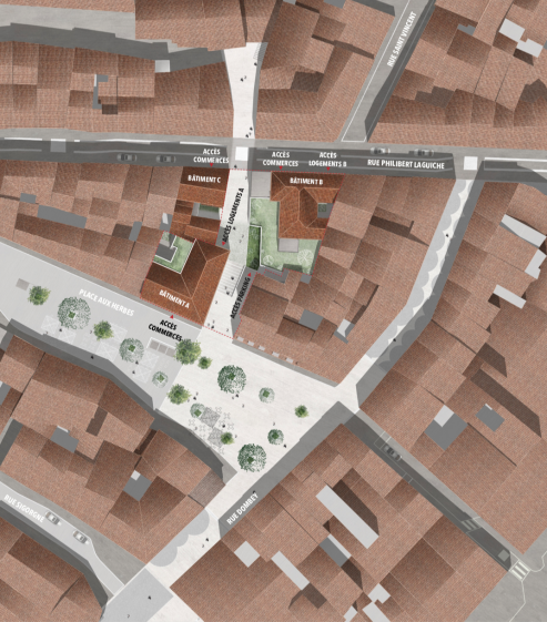 Plan de masse : création d'une rue