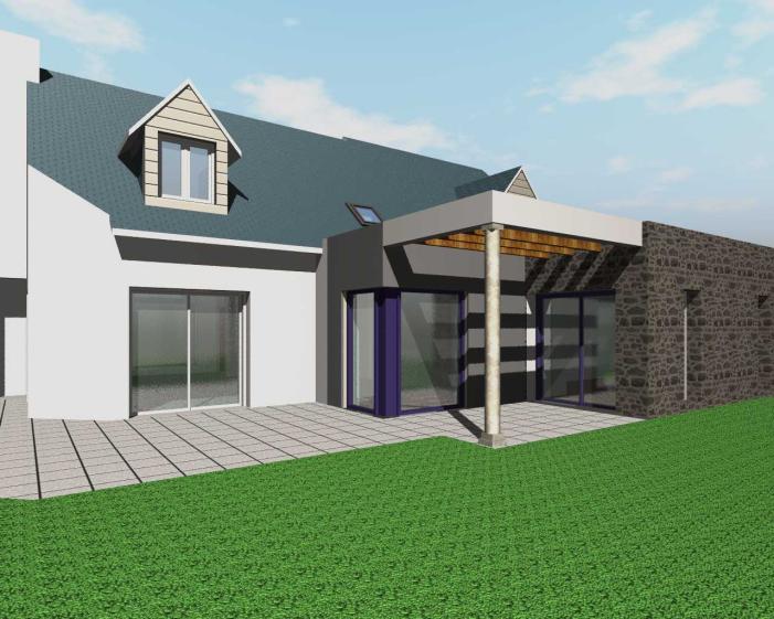 extension sur façade jardin