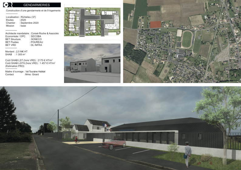 Gendarmerie et 9 logements à Richelieu