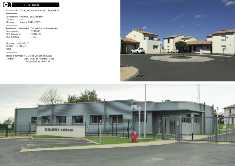 Gendarmerie et 11 logements à La Villedieu-du-Clain