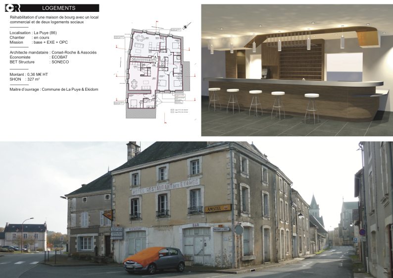 Local commercial et logements sociaux à La Puye