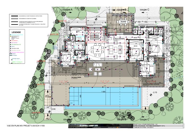 Plan rez de terrasse
