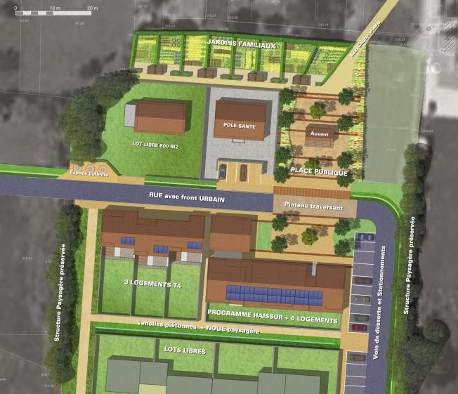 Plan masse du nouveau quartier